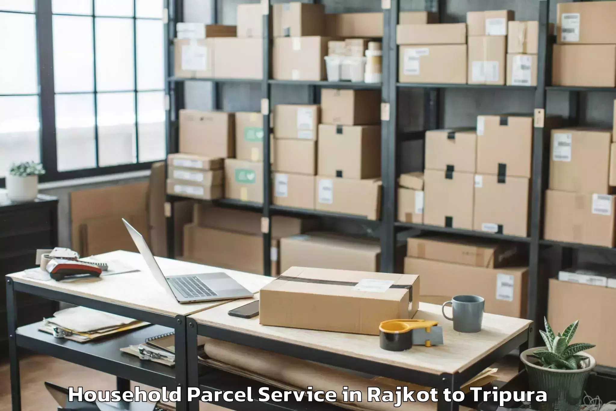 Trusted Rajkot to Tulashikhar Household Parcel